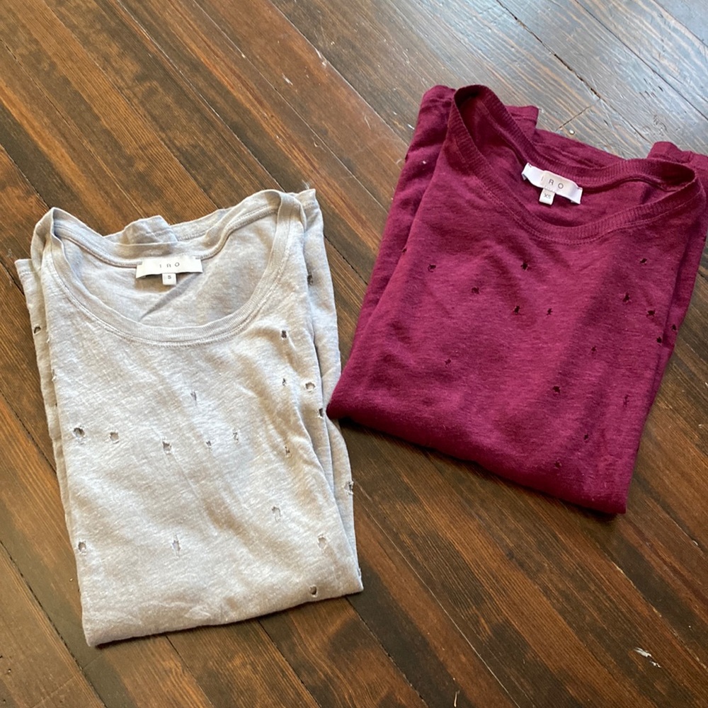 IRO Duo Linen Crew Neck T-Shirt